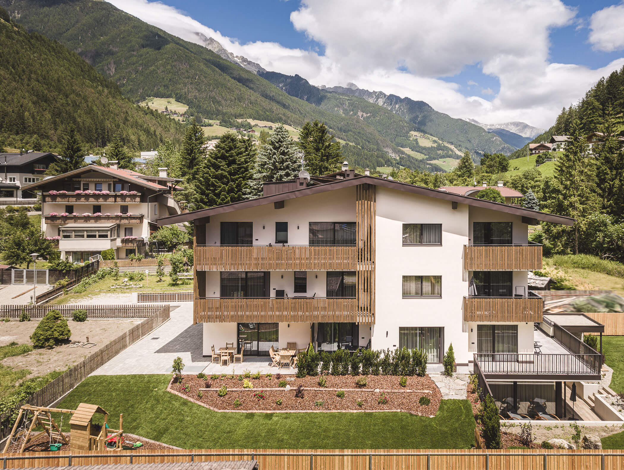 Die Häuser von oben